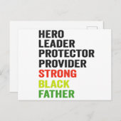 Helfershelferanbieter Strong Black Vater Postkarte (Vorne/Hinten)