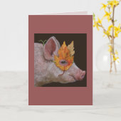 Helga die maskierte Schweinekarte Karte (Gelbe Blume)