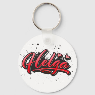 Helga red Heart Graffiti Schlüsselger Schlüsselanhänger