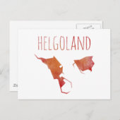 Helgoland Map Postkarte (Vorne/Hinten)