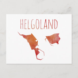 Helgoland Map Postkarte