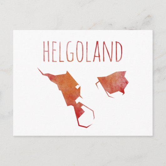 Helgoland Map Postkarte (Vorderseite)