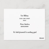 HelHello, Editable We are New to the Neighborhood Postkarte (Rückseite)
