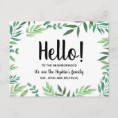 HelHello, Editable We are New to the Neighborhood Postkarte (Vorderseite)
