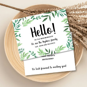 HelHello, Editable We are New to the Neighborhood Postkarte