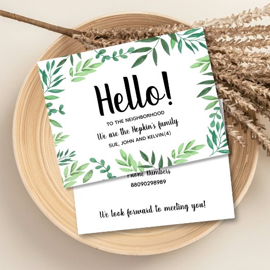 HelHello, Editable We are New to the Neighborhood Postkarte