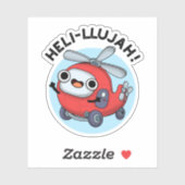 Heli-llujah Funny Helicopter Pun Aufkleber (Blatt)