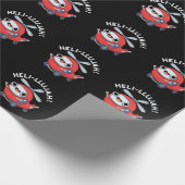 Heli-llujah Funny Helicopter Pun Dark BG Geschenkpapier (Ecke)