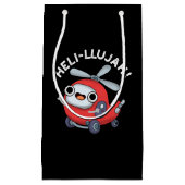 Heli-llujah Funny Helicopter Pun Dark BG Kleine Geschenktüte (Vorderseite)