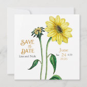 Helianthus Save the Date Wedding Announcement (Vorderseite)