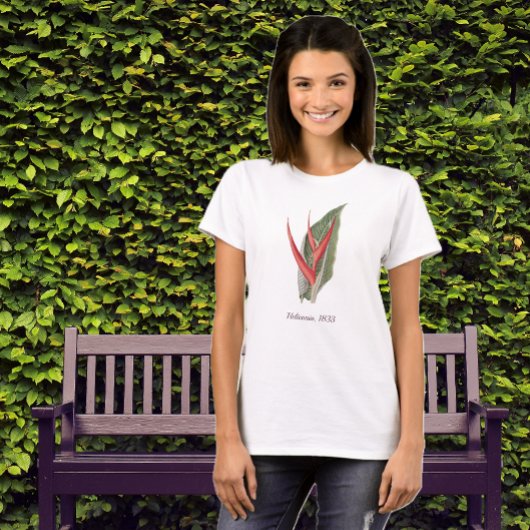 Heliconia 1800 Vintager botanischer T - Shirt