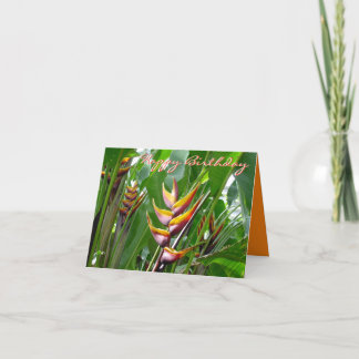 Heliconia Birthday Card Dankeskarte