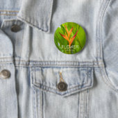 Heliconia Blume Design der Pflanze Button (Beispiel)