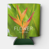 Heliconia Blume Design der Pflanze Dosenkühler (Vorderseite)