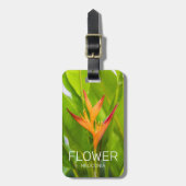 Heliconia Blume Design der Pflanze Gepäckanhänger (Vorderseite vertikal)