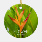 Heliconia Blume Design der Pflanze Keramik Ornament (Vorne)