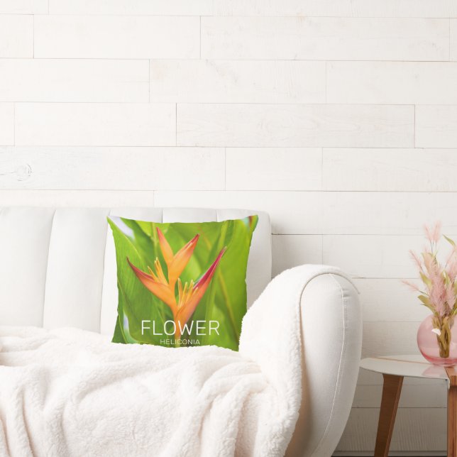 Heliconia Blume Design der Pflanze Kissen (Liege)