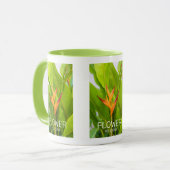 Heliconia Blume Design der Pflanze Tasse (Vorderseite Links)