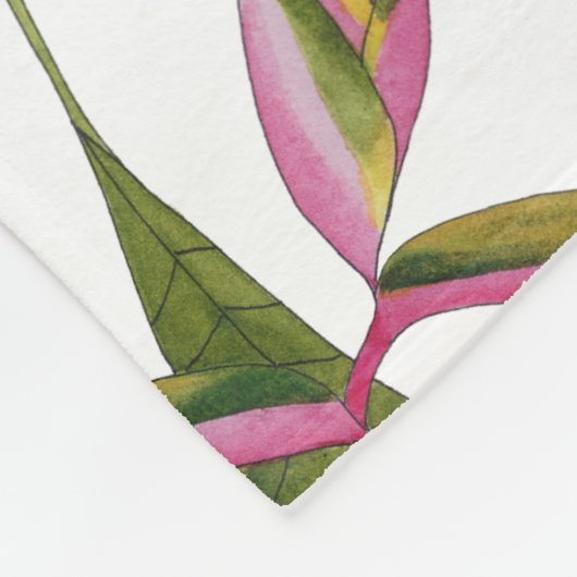 Heliconia Fleece Blanket (Ecke)