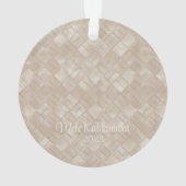 Heliconia & Lauhala, reversible Māla Lani Ornament (Rückseite)