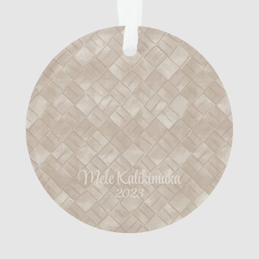 Heliconia & Lauhala, reversible Māla Lani Ornament (Rückseite)