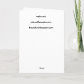 Heliconia, leere Karte (Rückseite)