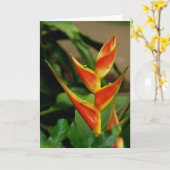 Heliconia, leere Karte (Gelbe Blume)