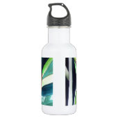 Heliconia Lobster Tropical Water Color Blume Edelstahlflasche (Rückseite)