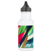 Heliconia Lobster Tropical Water Color Blume Edelstahlflasche (Rechts)