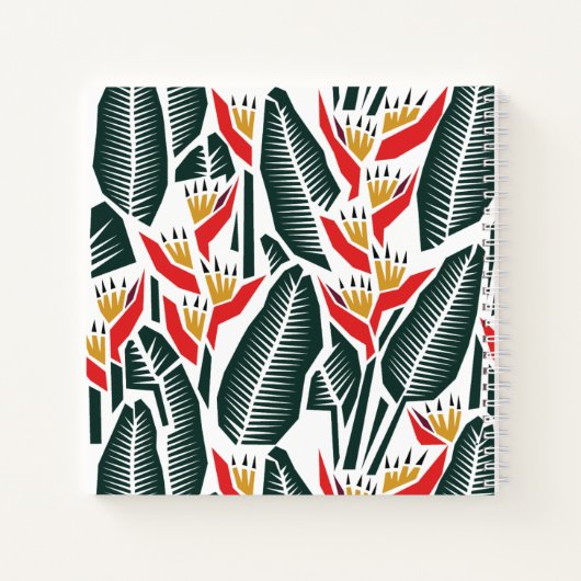Heliconia Monogram Sketch|Journal Notizblock (Rückseite)
