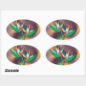 Heliconia Ovaler Aufkleber (Blatt)