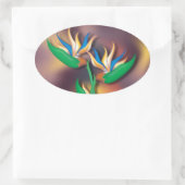 Heliconia Ovaler Aufkleber (Tasche)