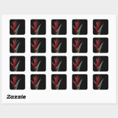 Heliconia Quadratischer Aufkleber (Blatt)