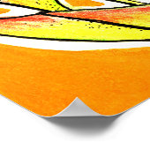 Heliconia Rostrata Tropische Blume Gelb Poster (Ecke)