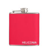 Heliconia roter Name Flachmann (Vorderseite)