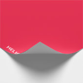 Heliconia roter Name Geschenkpapier (Ecke)