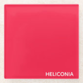 Heliconia roter Name Glasuntersetzer (Vorderseite)