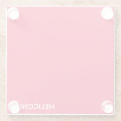 Heliconia roter Name Glasuntersetzer (Rückseite)