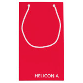 Heliconia roter Name Kleine Geschenktüte (Rückseite)