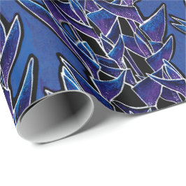 Heliconia Tropical Abstrakt Floral Pattern Violet Geschenkpapier