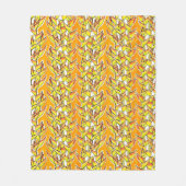 Heliconia Tropical Botanical Bold Floral Pattern Fleecedecke (Vorderseite)