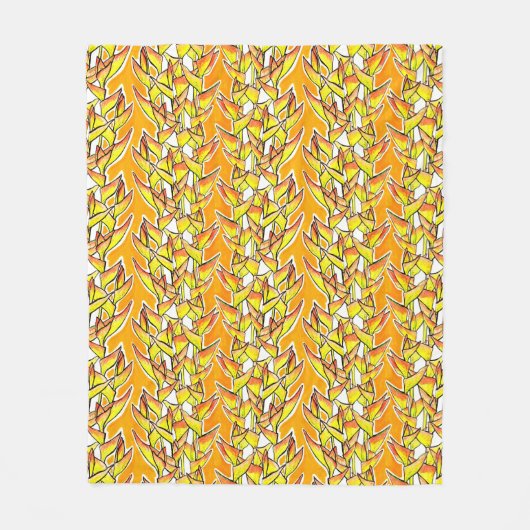 Heliconia Tropical Botanical Bold Floral Pattern Fleecedecke (Vorderseite)