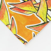 Heliconia Tropical Botanical Bold Floral Pattern Fleecedecke (Ecke)
