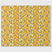 Heliconia Tropical Botanical Bold Floral Pattern Geschenkpapier (Flach)