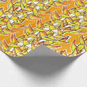 Heliconia Tropical Botanical Bold Floral Pattern Geschenkpapier (Ecke)