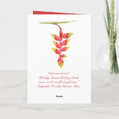 Heliconia Zweigtageskarte der Mutter Karte (Rückseite)