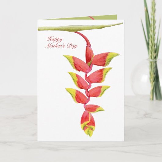 Heliconia Zweigtageskarte der Mutter Karte (Vorderseite)
