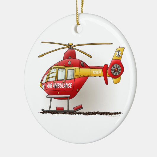 Helicopter Ambulance Air Ambulance Ornament (Links)