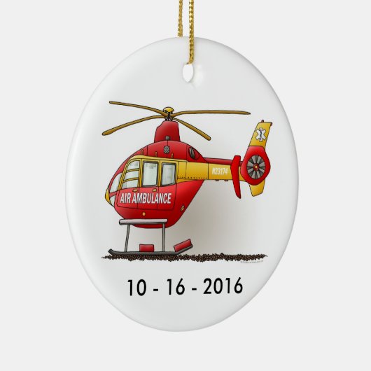 Helicopter Ambulance Air Ambulance Ornament (Rechts)