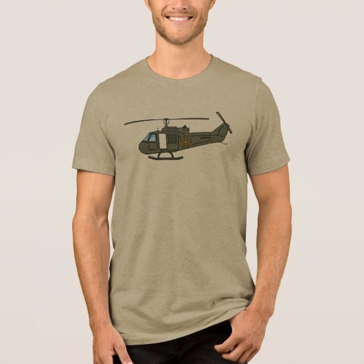 Helicopter Army UH1 HUEY Tri-Blend Shirt (Vorderseite)